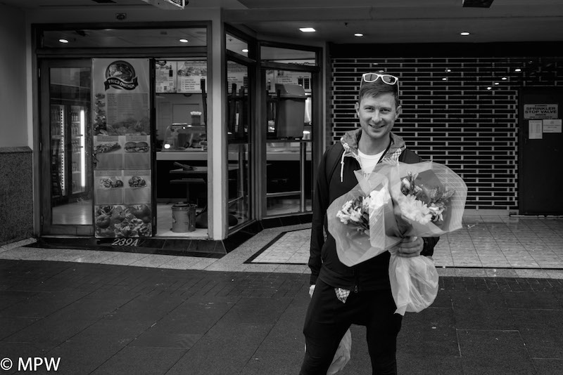 queen street black and white photo