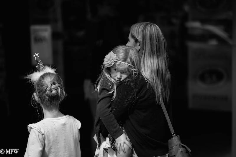 black and white street photo queen stree auckland