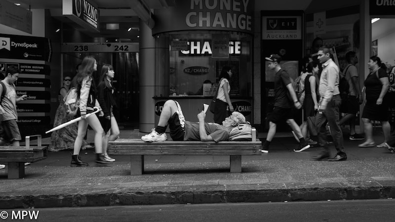black and white photos queen street auckland mike wheelton