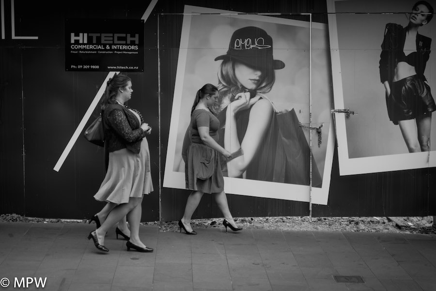 black and white photos queen street auckland mike wheelton
