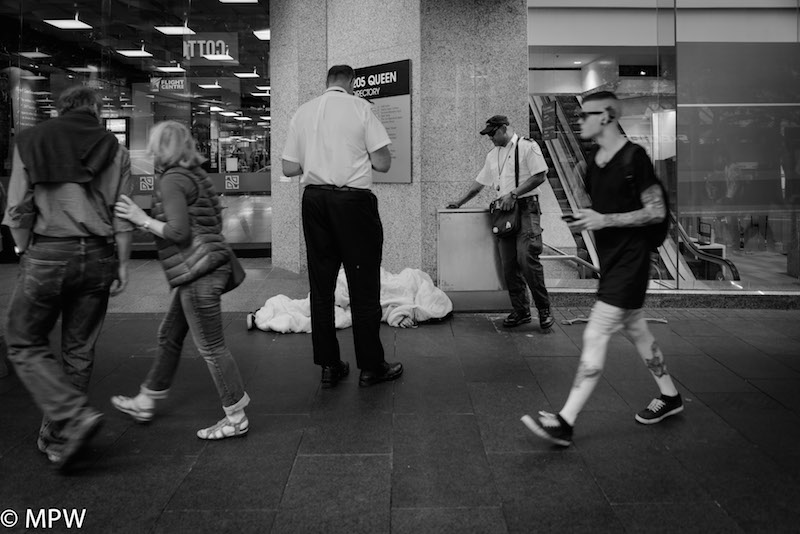 black and white photos queen street auckland