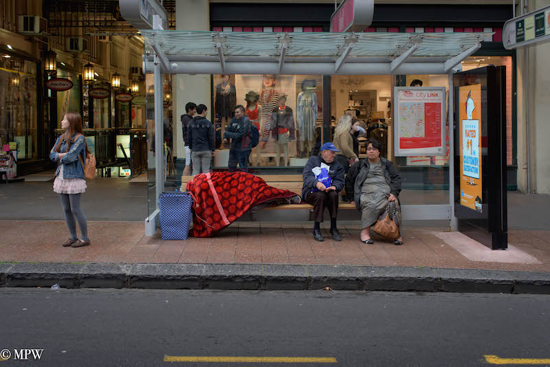 mike wheelton black and white, colour street photography Queen Street Auckland city