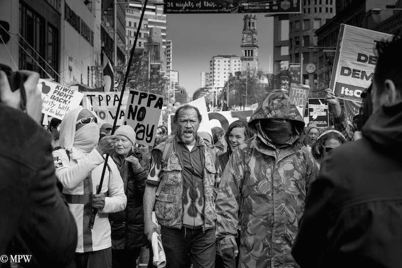 mike wheelton black and white, colour street photography Queen Street Auckland city