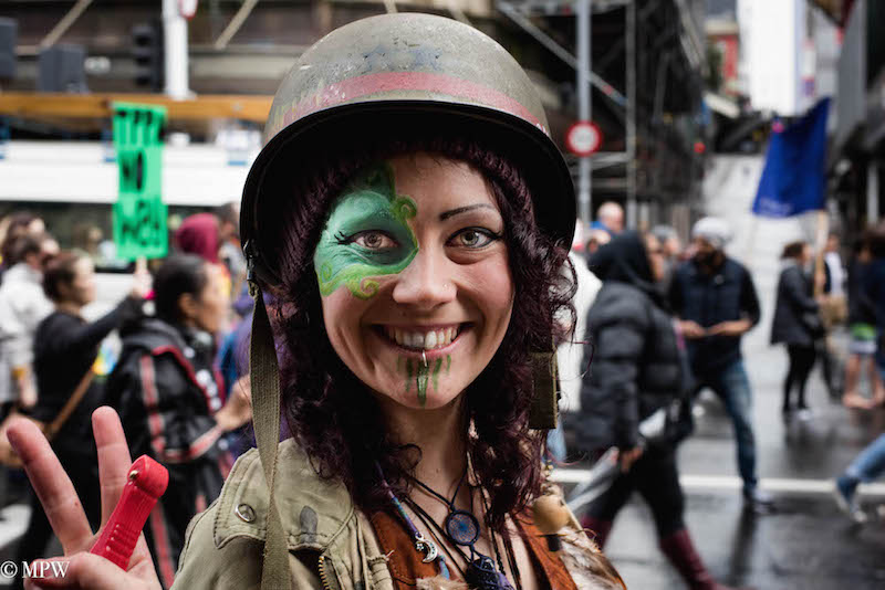 mike wheelton black and white, colour street photography Queen Street Auckland city