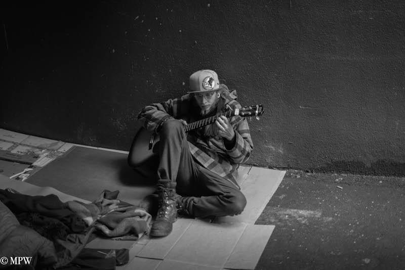 mike wheelton black and white, colour street photography Queen Street Auckland city