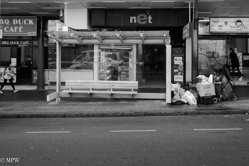mike wheelton black and white, colour street photography Queen Street Auckland city
