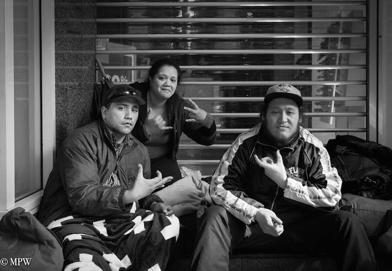 mike wheelton black and white, colour street photography Queen Street Auckland city