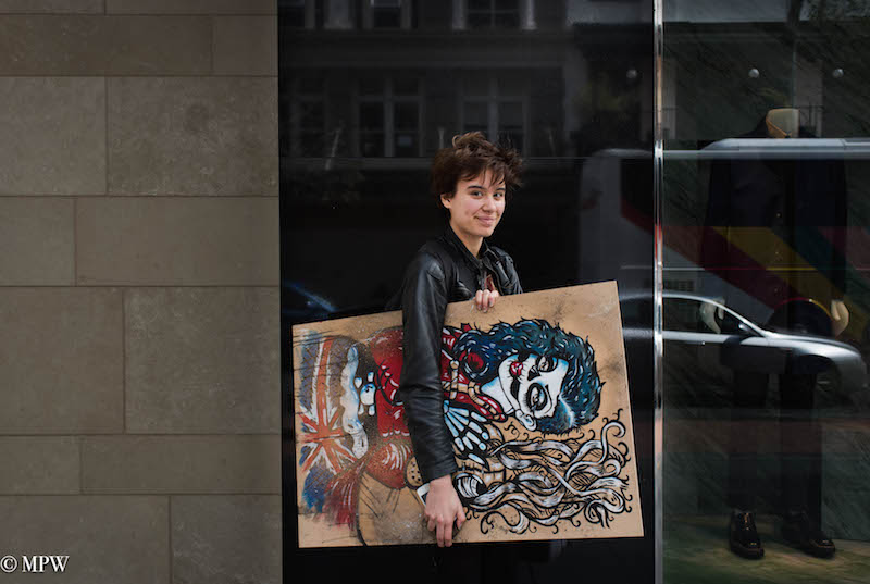 mike wheelton black and white, colour street photography Queen Street Auckland city