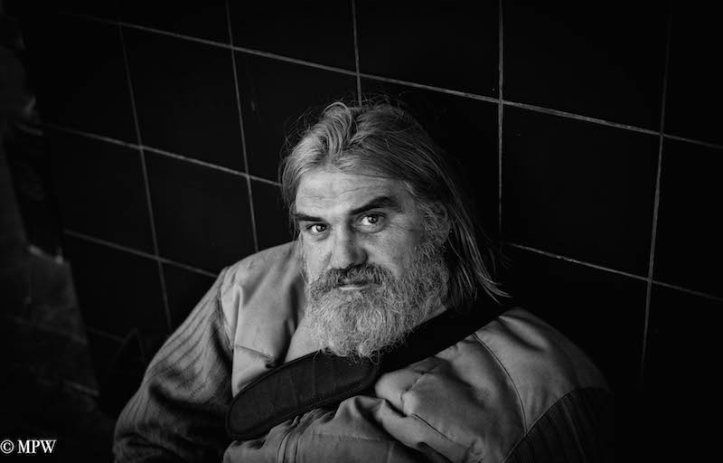 mike wheelton black and white, colour street photography Queen Street Auckland city