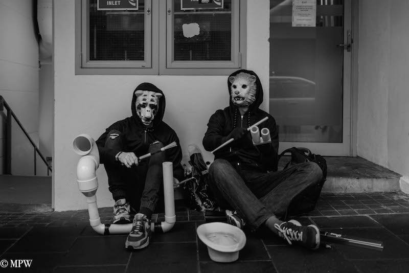 mike wheelton black and white, colour street photography Queen Street Auckland city