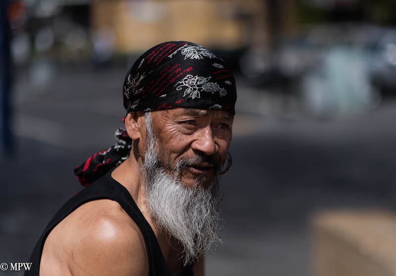 mike wheelton black and white, colour street photography Queen Street Auckland city
