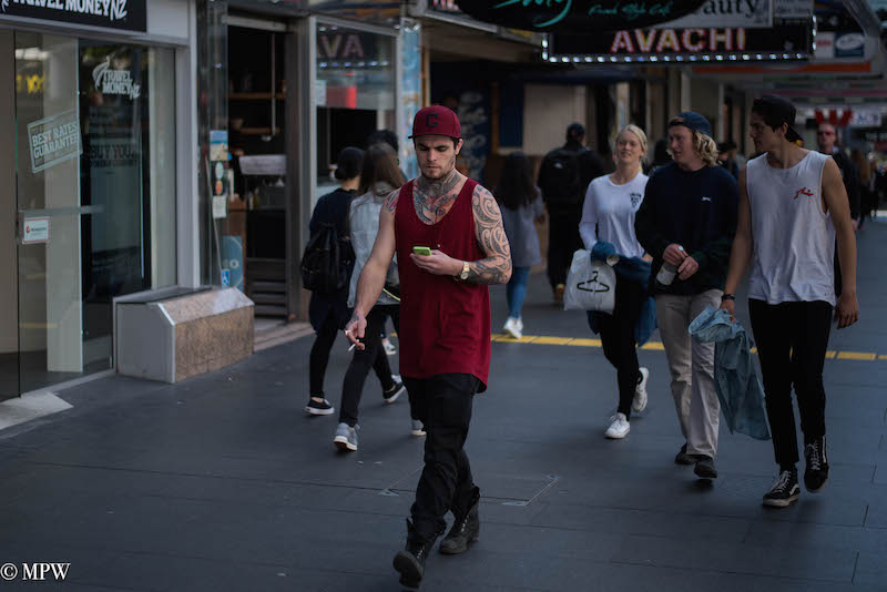 Mike Wheelton photo storyteller. The largest collection of colour, black and white street photography. Taken in and around Queen Street, Auckland city, New Zealand.