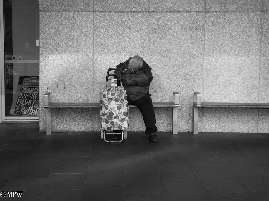 mike wheelton black and white, colour street photography Queen Street Auckland city
