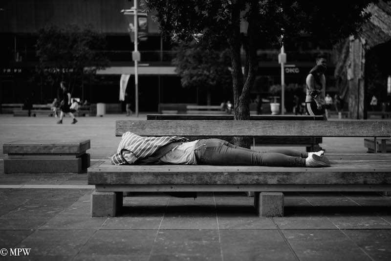 mike wheelton the  largest collection of colour, black and white street photography, in Queen Street, Auckland city, New Zealand.