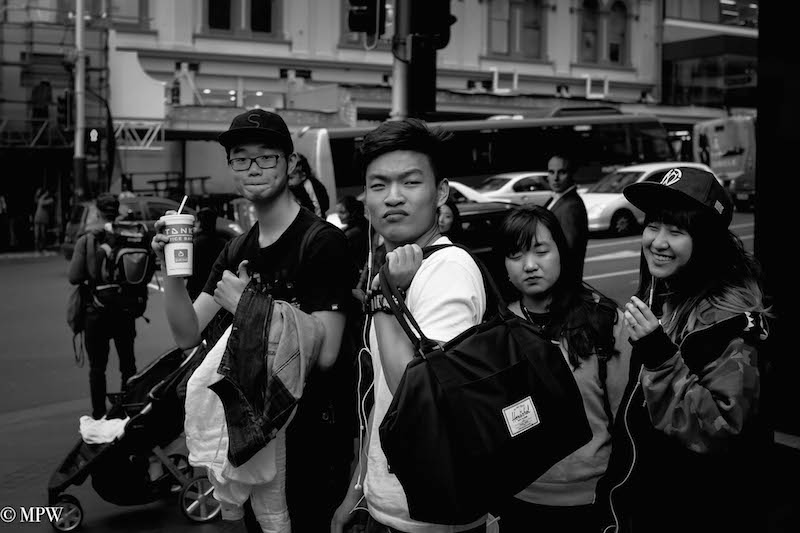 mike wheelton. The largest collection of colour, black and white street photography, in Queen Street, Auckland city, New Zealand