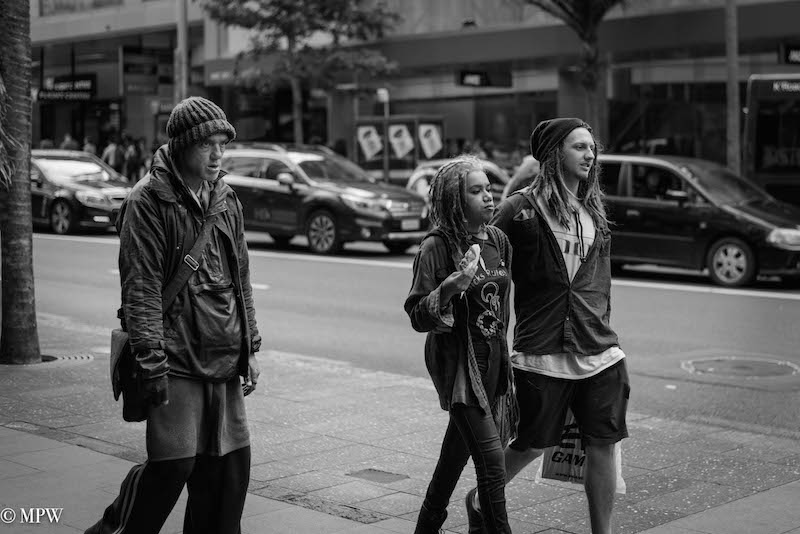 Mike Wheelton. The largest collection of colour, black and white street photography. Taken in and around Queen Street, Auckland city, New Zealand.