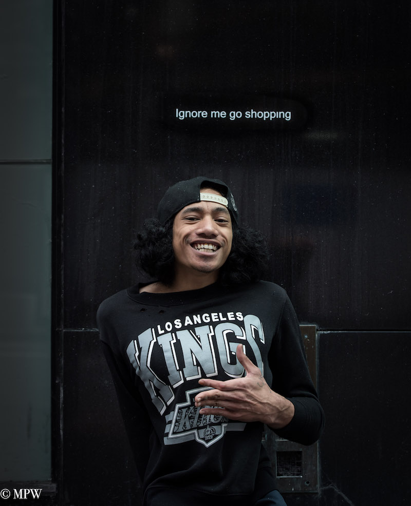 Mike Wheelton street photographer. Colour and black and white. Queen Street, Auckland city, New Zealand.