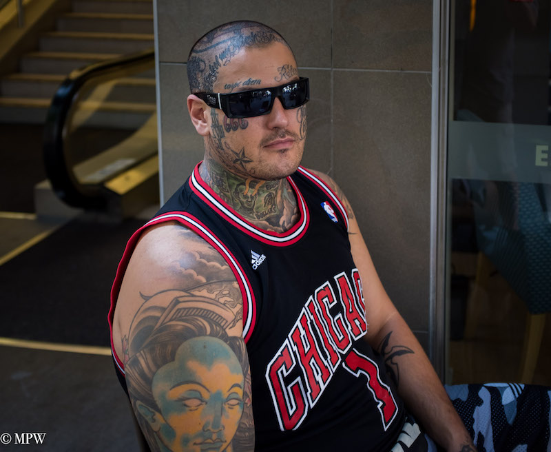 Mike Wheelton street photographer. Colour and black and white. Queen Street, Auckland city, New Zealand.