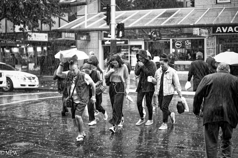 Mike Wheelton street photographer. Colour and black and white. Queen Street, Auckland city, New Zealand.
