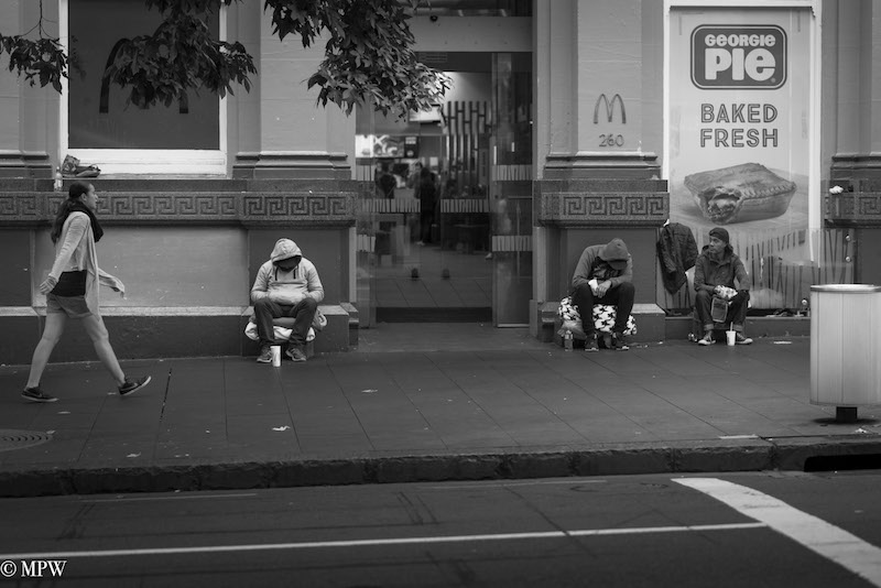 Mike Wheelton photo storyteller. The largest collection of colour, black and white street photography. Taken in and around Queen Street, Auckland city, New Zealand.