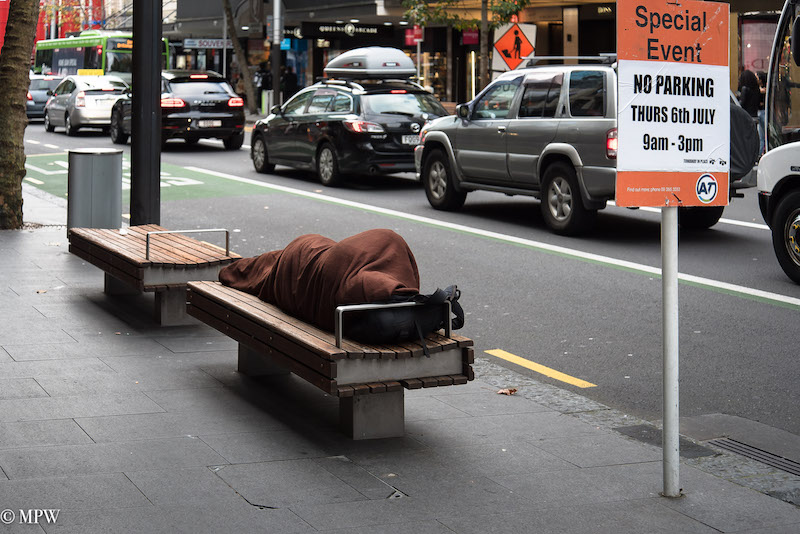 Mike Wheelton street photographer. Colour and black and white. Queen Street, Auckland city, New Zealand.
