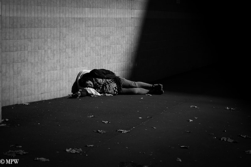 Mike Wheelton street photographer. Colour and black and white. Queen Street, Auckland city, New Zealand.