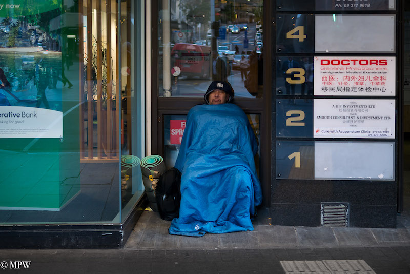 Mike Wheelton street photographer. Colour and black and white. Queen Street, Auckland city, New Zealand.
