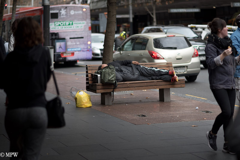 Mike Wheelton street photographer. Colour and black and white. Queen Street, Auckland city, New Zealand.