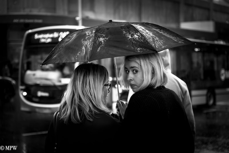 Mike Wheelton street photographer. Colour and black and white. Queen Street, Auckland city, New Zealand.