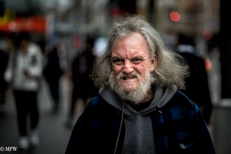 Mike Wheelton street photographer. Colour and black and white. Queen Street, Auckland city, New Zealand.
