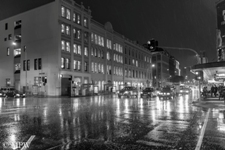Auckland City, New Zealand on a wet and rainy night