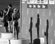 Triathalon prize winner shadow, Auckland 70.3 January 2013