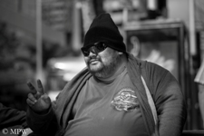 Streetie, street person on Queen Street Auckland
