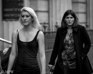Queen Street Auckland city, black and white photo by Mike Wheelton