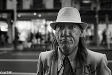 black and white street photo auckland