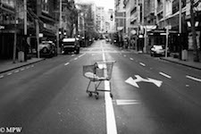 black and white street photo auckland