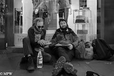black and white street photo auckland