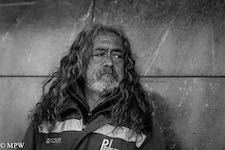 black and white street photo auckland