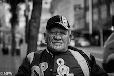 black and white street photo auckland
