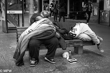 black and white street photo auckland