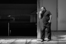 black and white street photo auckland