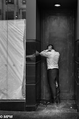 black and white street photo auckland