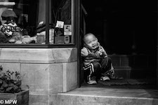 black and white street photo auckland