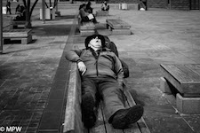 black and white street photo auckland