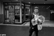 black and white auckland street photo
