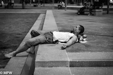 black and white street photo auckland