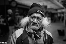 black and white street photo auckland