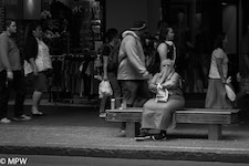 black and white street photos queen street auckland