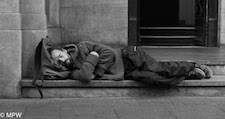 sleepers on queen street black and white photos auckland