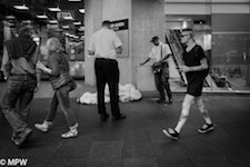 black and white photos queenstreet auckland